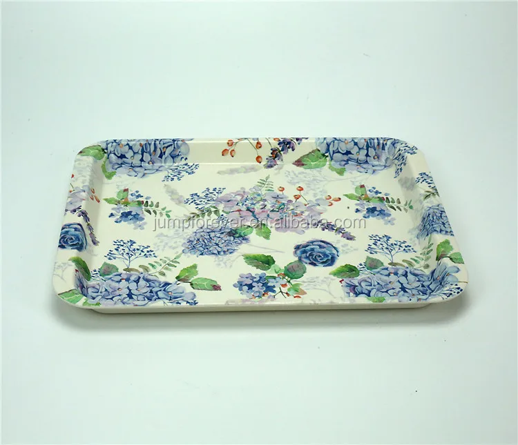 Colored Serving Plastic Tray Large Deep Rectangular Shallow Tray Full