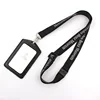 Custom t printed logo promotional polyester lanyard with id badge holder