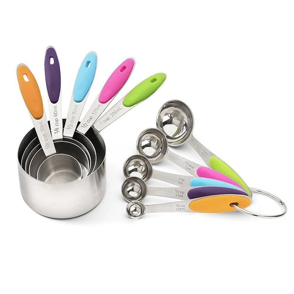 

10 Piece Stainless Steel Measuring Cups and Spoons Set, Customized