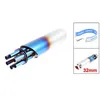 Universal Porcelain Blue Machine Gun Shape Tip Motorcycle Ehaust Muffler 32mm Inlet