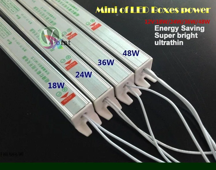 DC 12V60W 5A 48W 4A 36W 3A 25W Led Ultra Thin Light Box Mini Power Supply Driver 