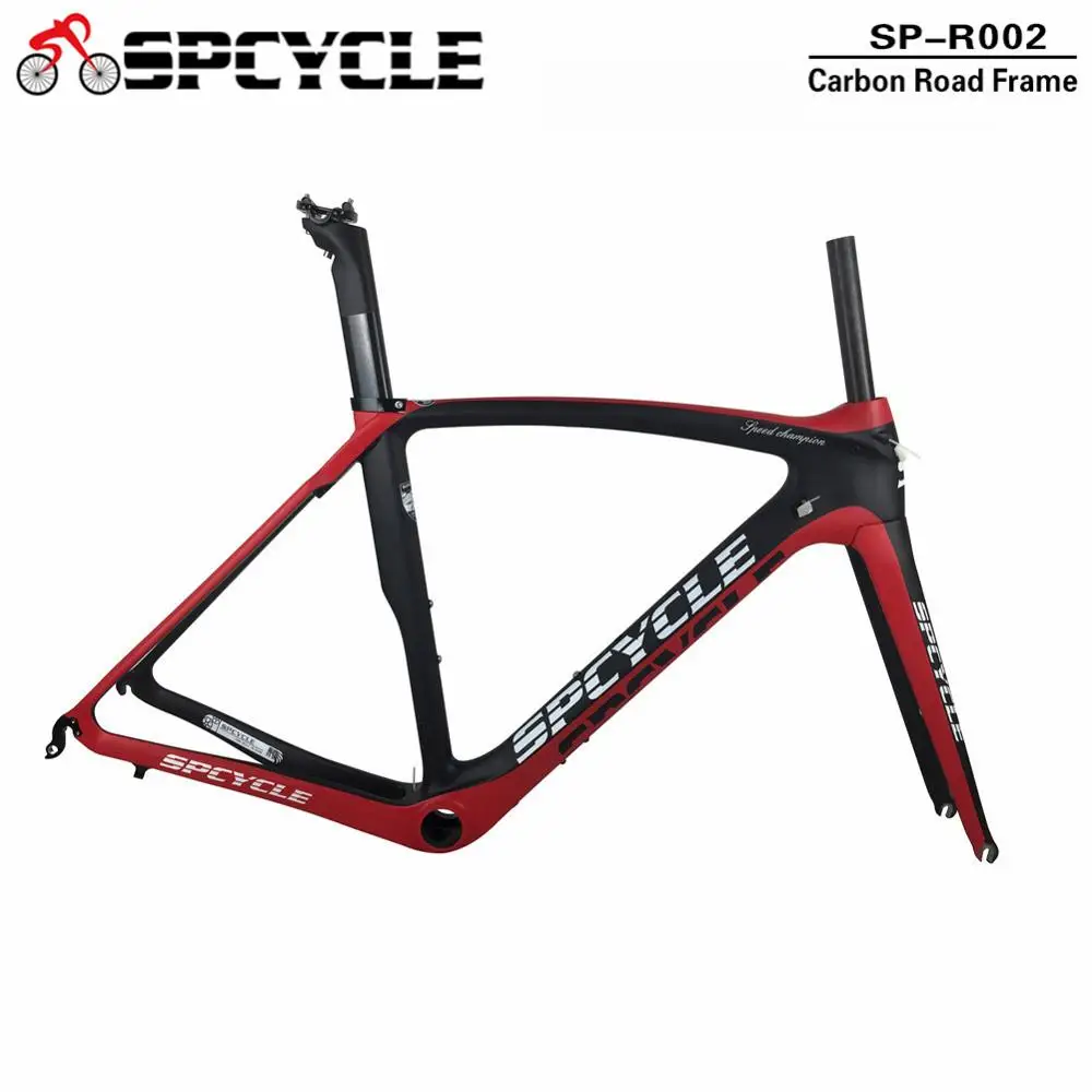 

Spcycle Hot-Selling 700C light Bike Frame, Full Carbon Fiber Frame T800 Bicycle Framess, Red