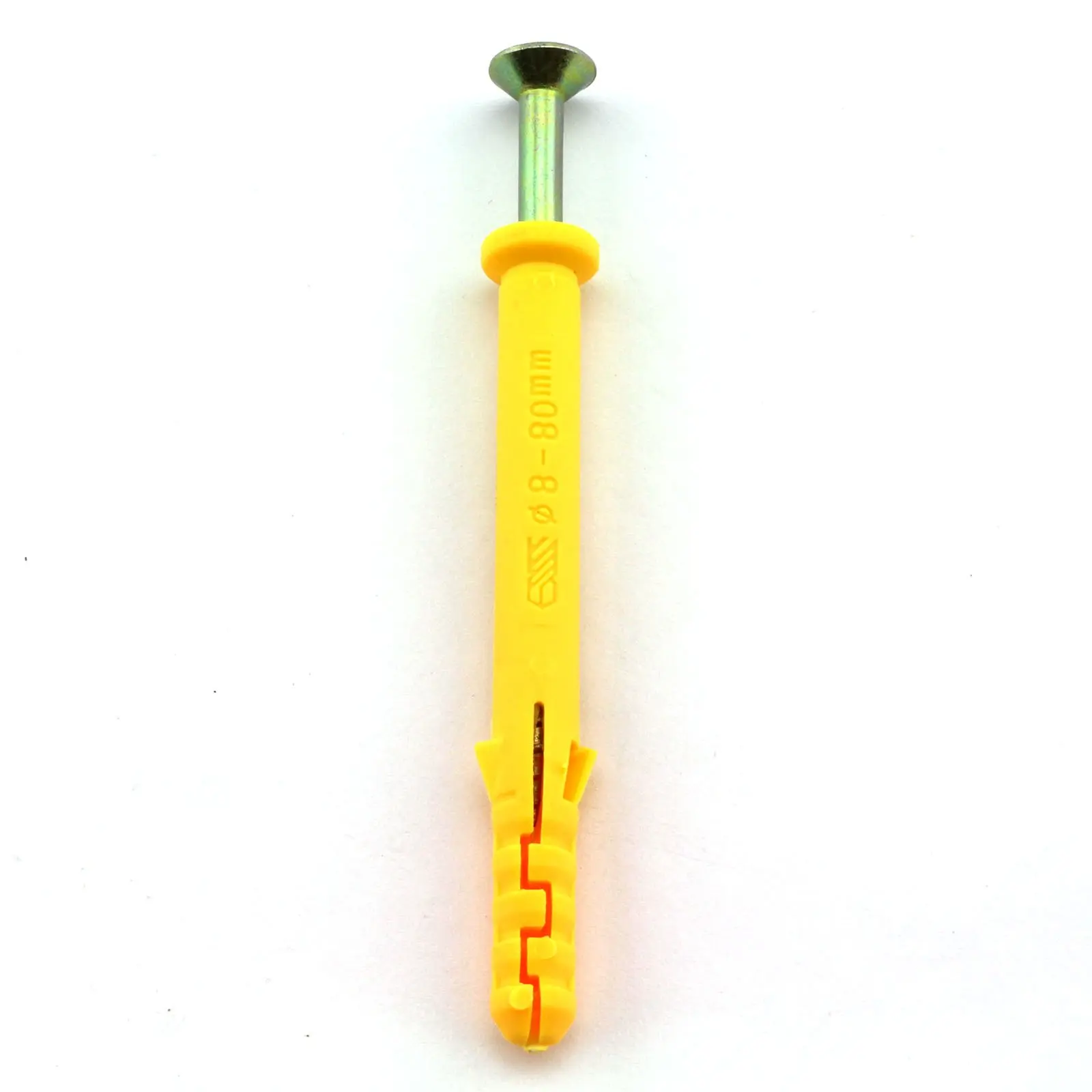 50PCS M8x80 Plastic Self Drilling Drywall Anchors Glass-Filled Nylon Plastic Anchors Plastic Pisciform Solid Expandable Tubularsolid Toggle Bolt with Screws Hollow-Wall Anchors 80mm
