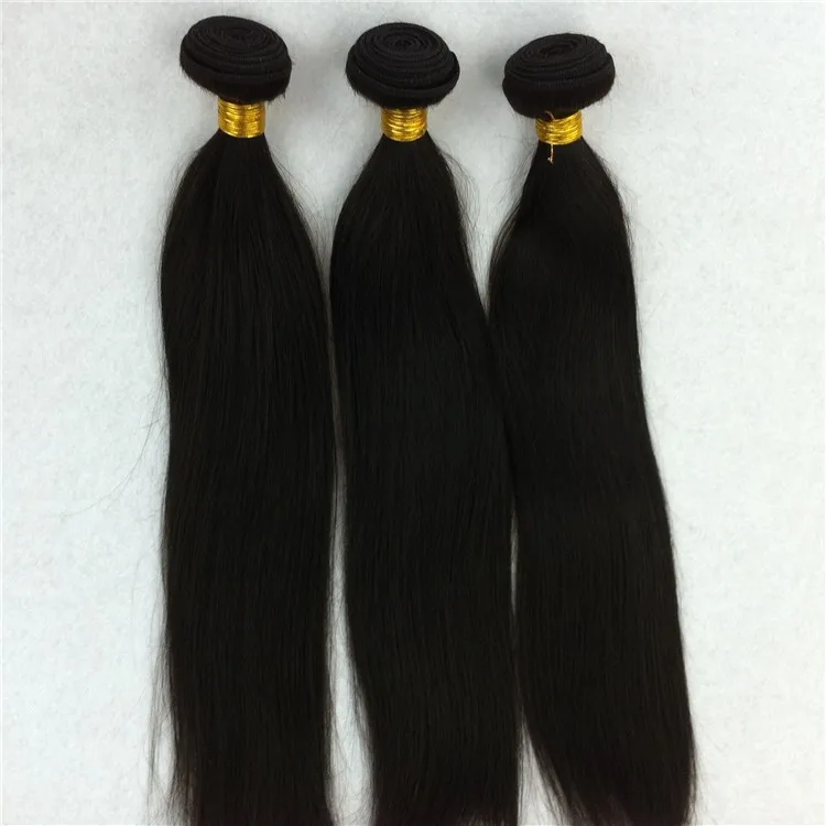 

Factory vendors wholesale virgin human natural black hair transplant machine silky straight extension weaving