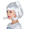 White cosplay bob short human hair 613 full lace wig