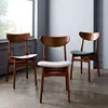 Classic Cafe Tapered Legs Comfortable Oval Back Upholstered Seat Dining Chair