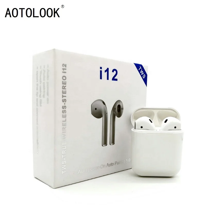

AOTOLOOK i12 tws wireless earphones BT 5.0 version 3D surround super bass i13 wireless mini earbuds Suitable for Android iPhones