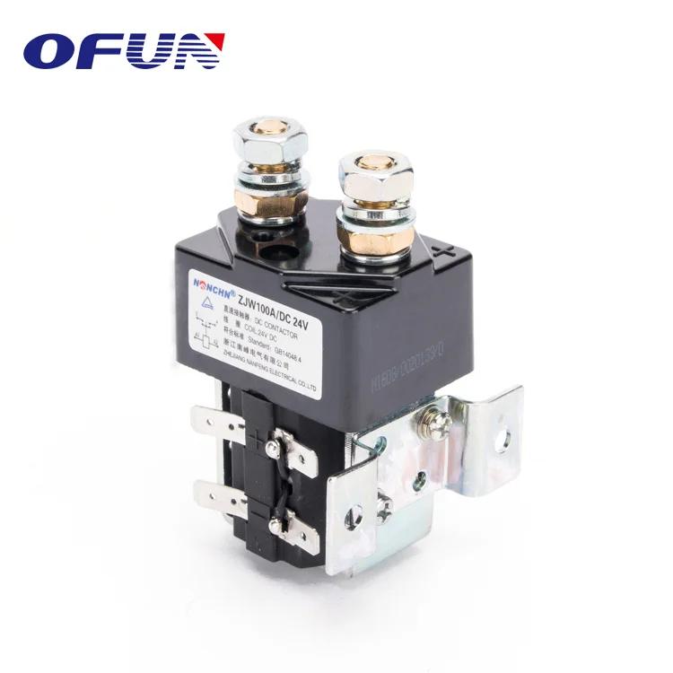 OFUN Magnetic Types Of 220V Coil Voltage 100A Single Phase Dc Contactor