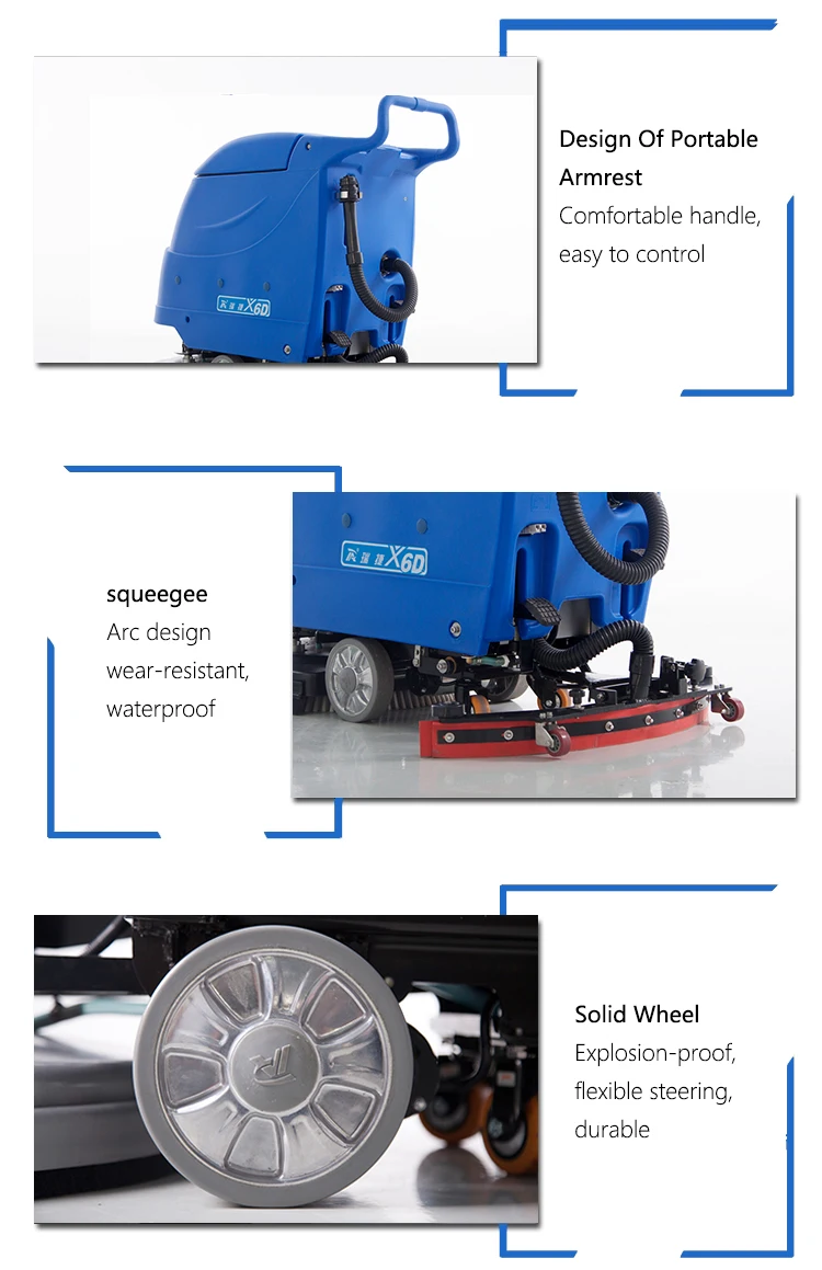 Hot Sale Battery Powered Floor Vacuum Scrubber Dust Cleaning Machine