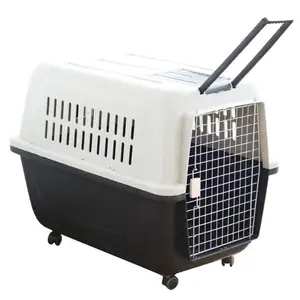 Image of collapsible dog flight plastic colors pet cage for sale cheap airline approved