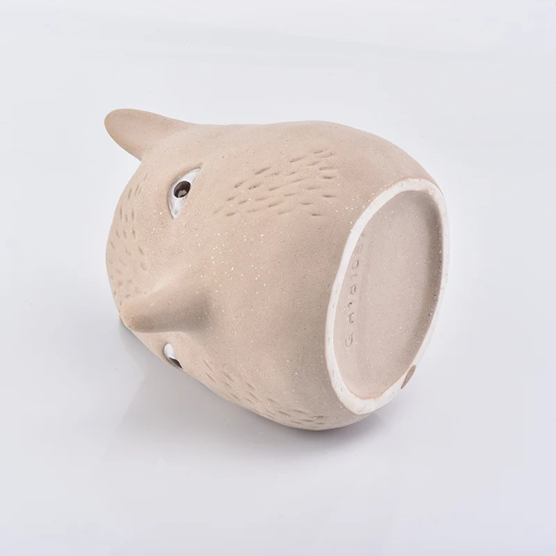 Animal-shape ceramic votive candle jars customized candle holders home decor wholesale