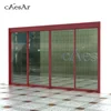 Aluminum Profile Automatic Door Italy Hospital Supermarket Mall Entrance Door Pocket Door System With Microwave Sensor