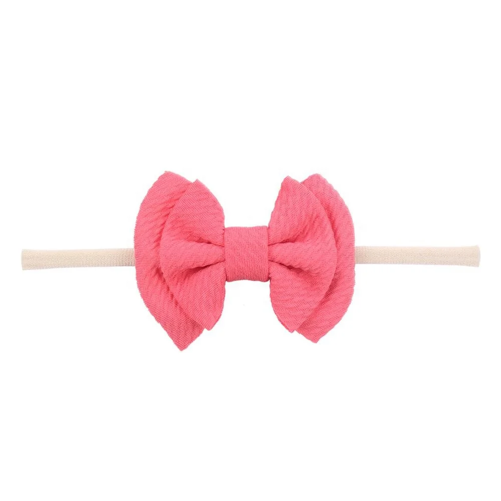 

Nylon Headband For Baby Girl Soft Elastic HairBand Wholesale Custom Head Band Solid Color Hair Accessories, 21 colors