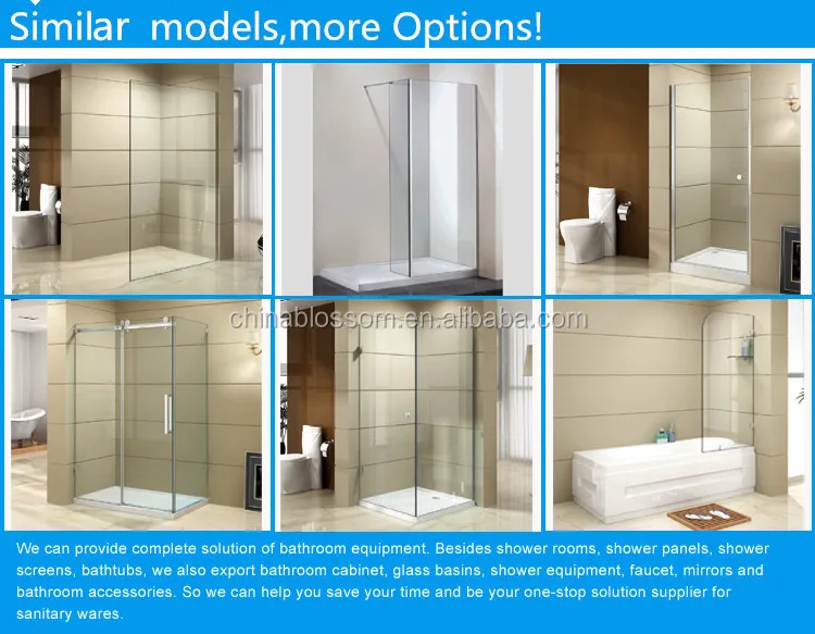 10mm hinge glass frameless plastic folding shower screen bath room doors