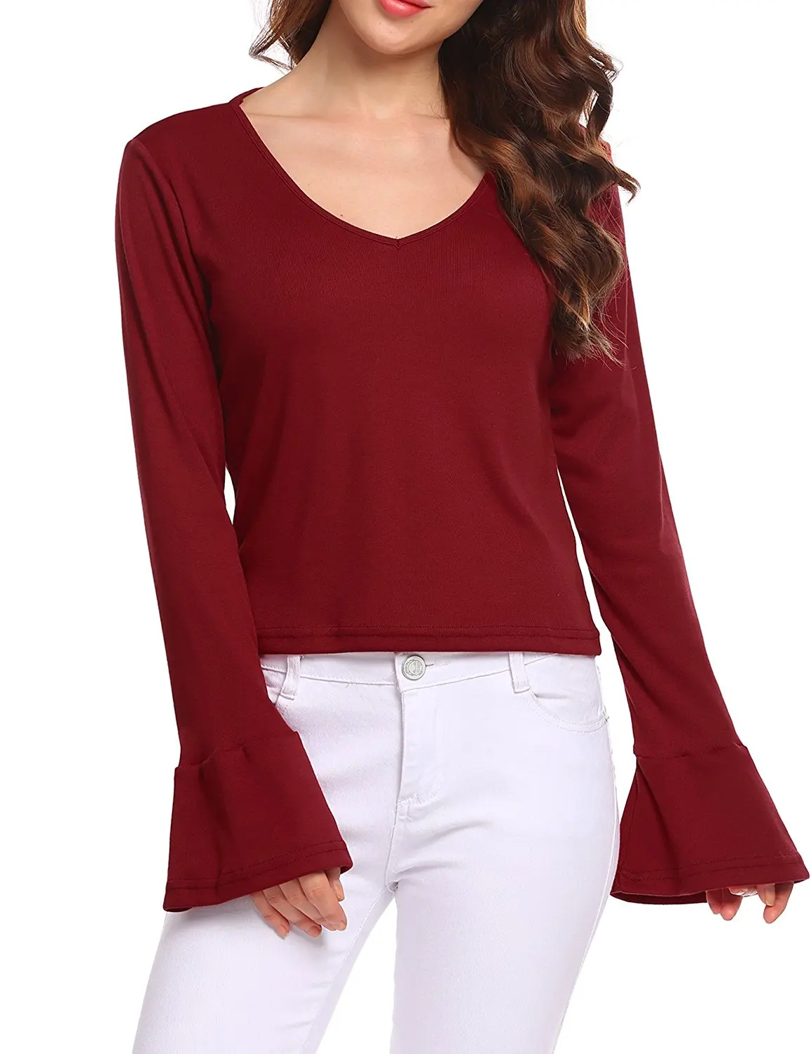 womens red dressy tops