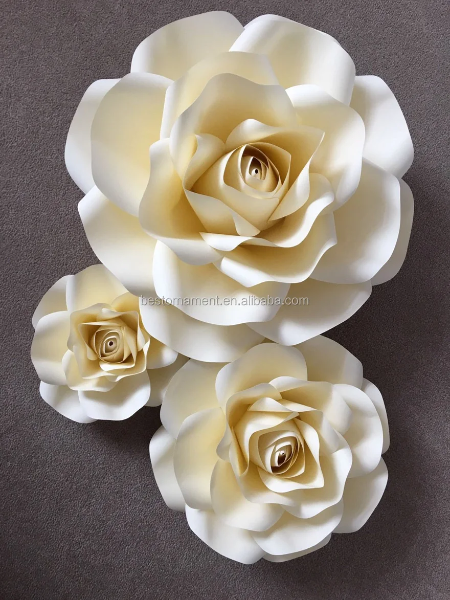Raksasa Kertas Besar Bunga Rose Dinding Untuk Pernikahan Ulang