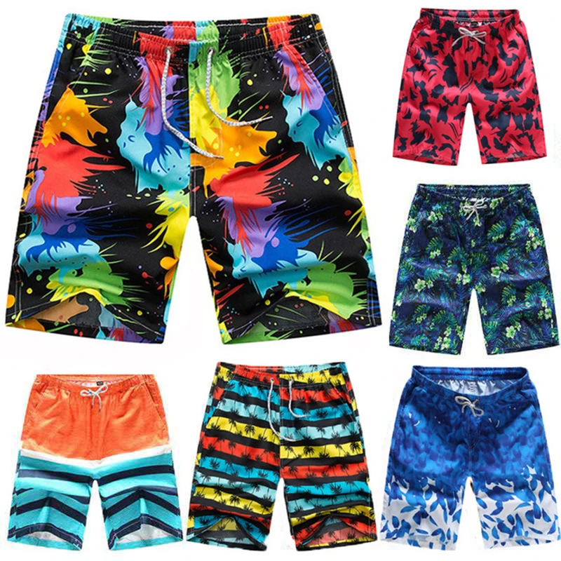 

Men's Quick Dry Swim Trunks Printed Beach Swim Shorts, As the picture