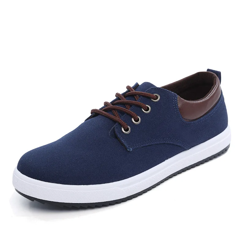 

Fashion Trend Casual Canvas Shoes Men's Large Size Flat Shoes Men Shoes, Black,blue,gray