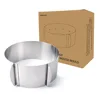 Stainless Steel 6 to12 Inch Adjustable Cake Mousse Mould Cake Baking Cake Decor Mold Ring