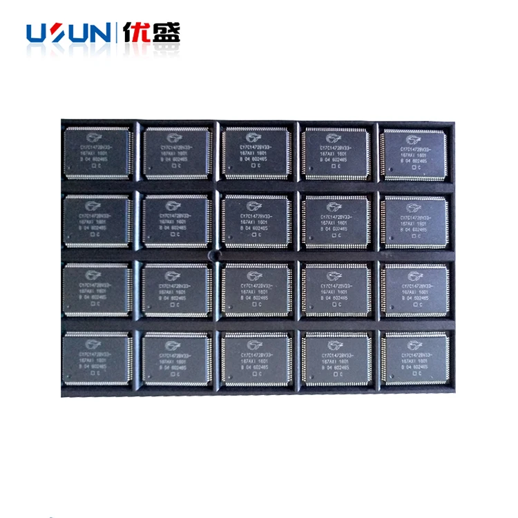静态随机存取存储器 32 mbit 167 mhz 100 tqfp cy7c1472bv33-167axi