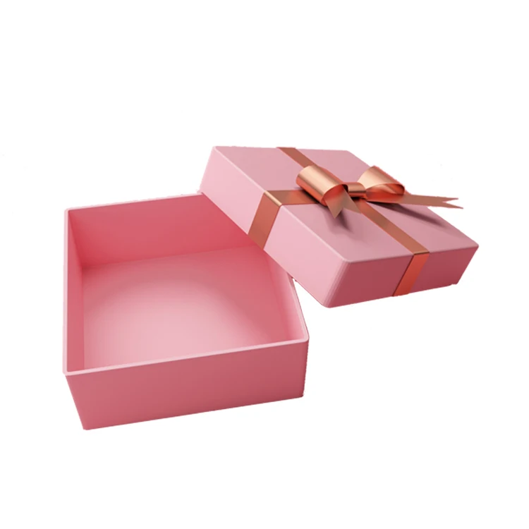 Handmade Recyclable Cardboard Pink Packaging Paper Premium Gift Box