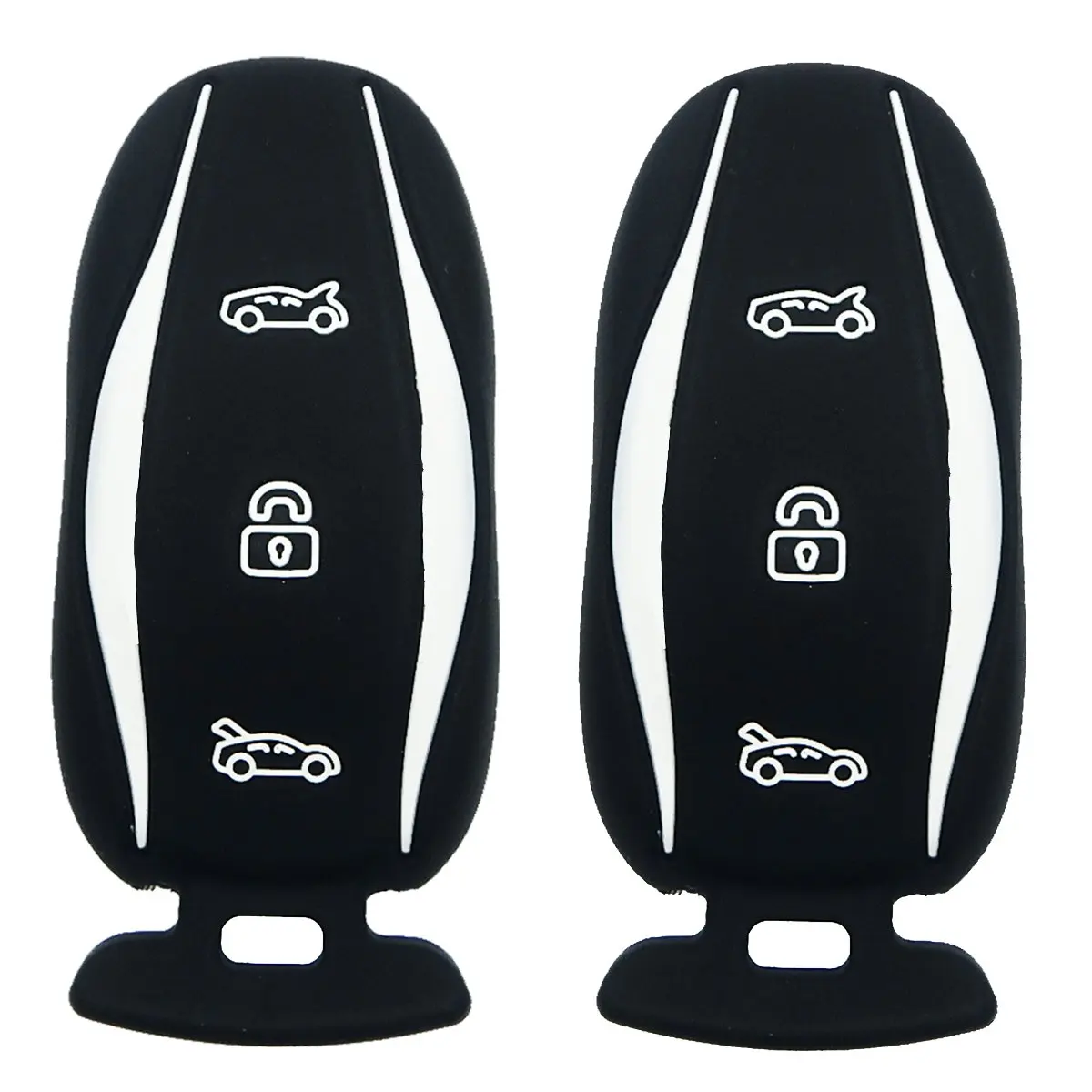 Buy 2pcs Coolbestda Rubber 5 Buttons Smart Key Fob Remote