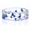 silicone wedding sapphire resin spinning ring blue dry flower rings design new