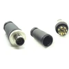 A code M12 4pin waterproof male and female connector with cable screw terminal type ip67 mating