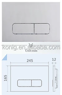 
Easy Installation Click Dual Flush Plate Bright Chrome for Concealed Toilet Tank- fit for Geberit concealed cistern 