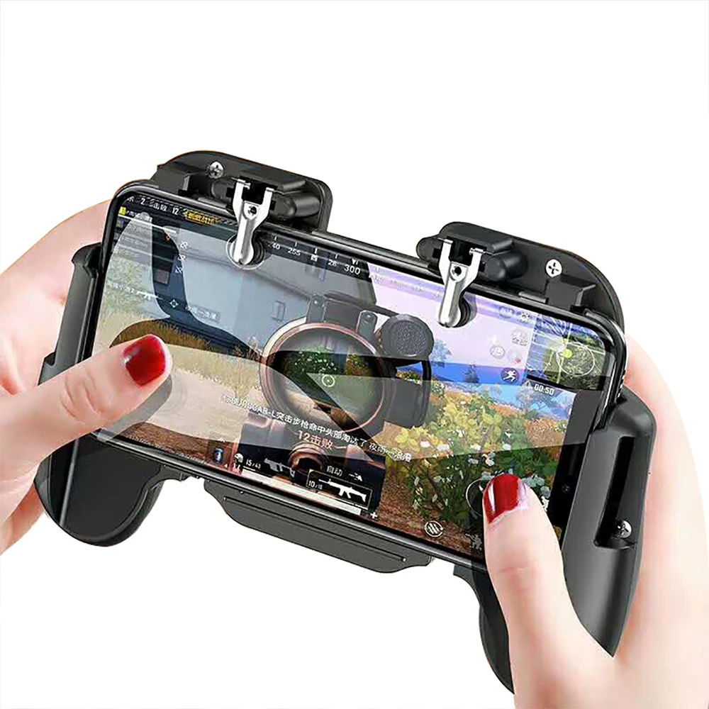 

H5 3 in 1 Sensitive Shoot Aim r1 l1 Gamepad with Phone Holder game pad for mobile joystick & game controller, Black