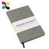 Custom design linen cover school notebook with book flap printing and making