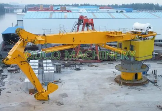 
100T Portal Crane with Knuckle Boom crane 360 degree slewing heavy duty crane 