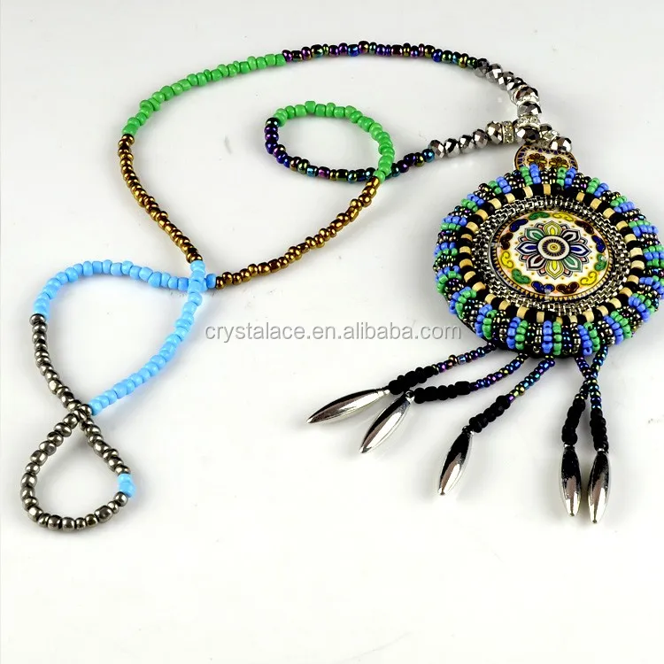 OEM fashion decorating bohemian style beaded paches for ethnic clothes decorating