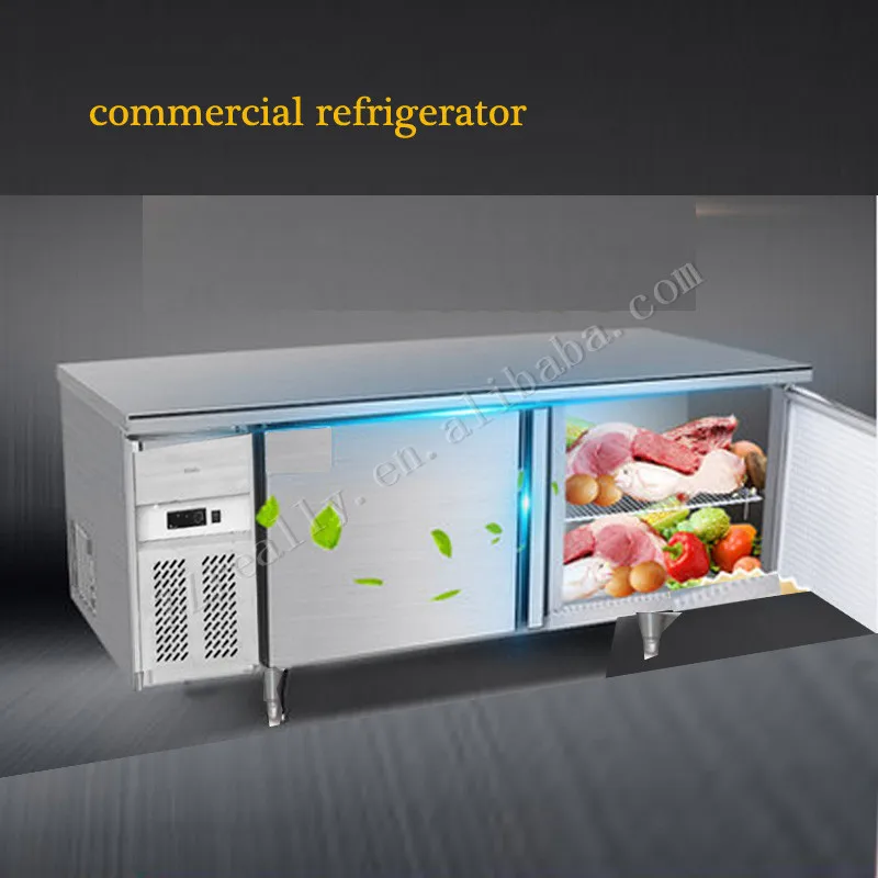 Stainless Steel Two 2 Door Commercial Refrigerator Keep Fresh