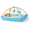 High quality plush baby play mat two colour dot moon bear play mat custom game mat