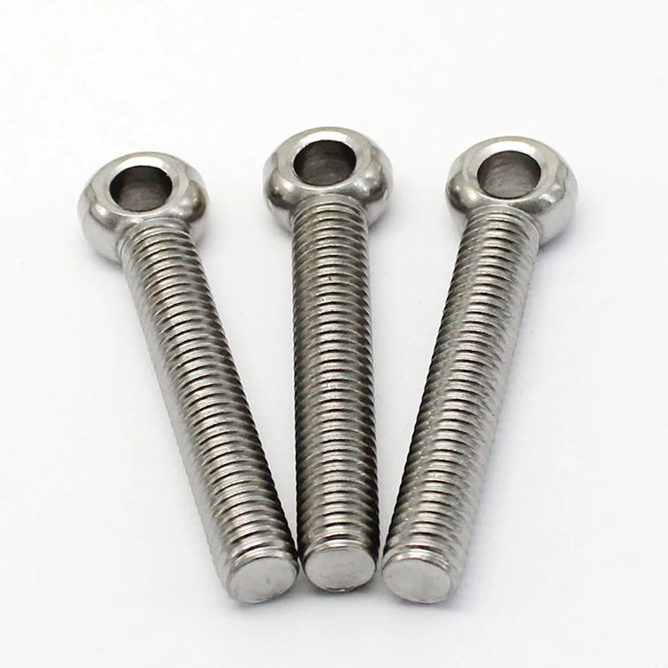 
GB798 DIN444 High quality eye bolt wing hinge screw articulated anchor flat head fish eye bolt forged eye bolt 