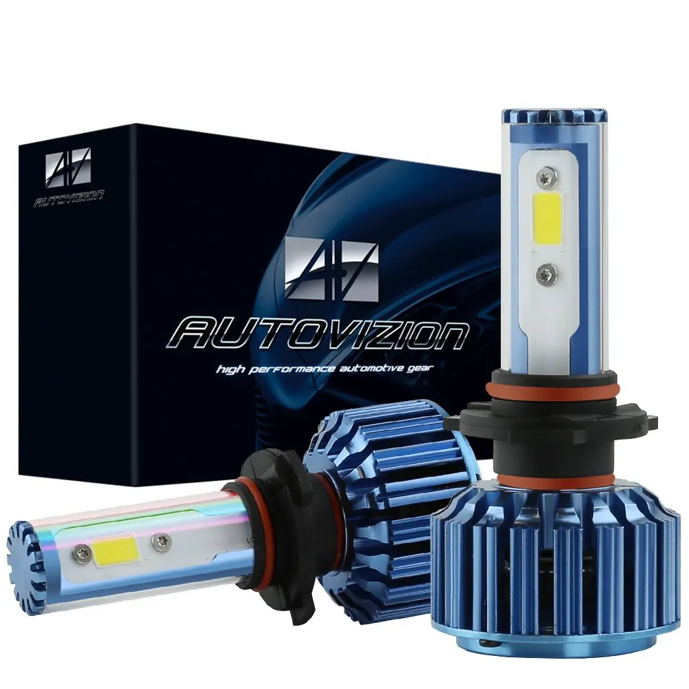 AUTOVIZION 9005(HB3/9145/9055) LED Headlight Bulb for any 9005 Halogen Headlight Bulb upgrade to LED (1 pair, Cool White)