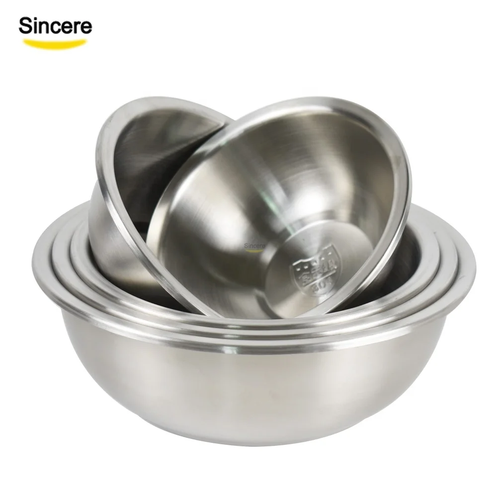 kitchen accessories metal mixing bowl 304 stainless steel soup bowl mixing bowls set