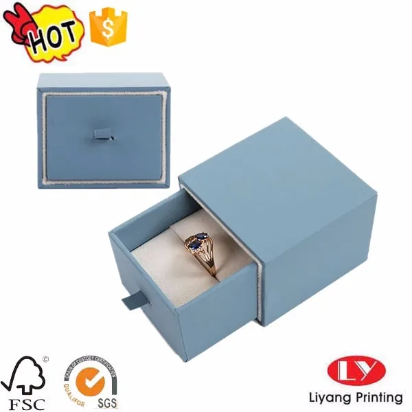 Luxury Gift Paper Jewelry Drawer Boxes With Custom Logo For Ring
