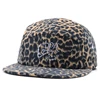 New style custom 5 panel leopard print flat brim 5 panel cap hat