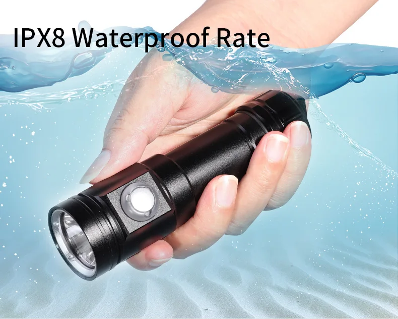 2018 new professional underwater photography L2 fill light LED diving flashlight