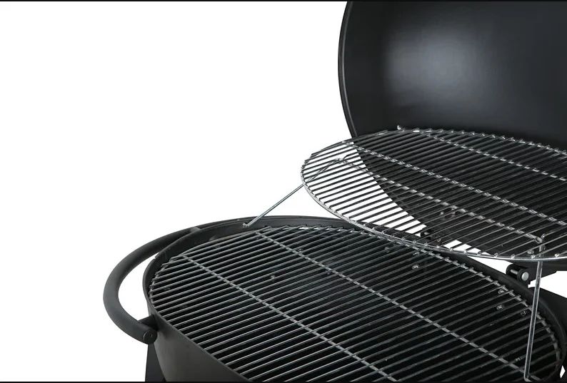Heavy Duty Kettle Charcoal Barbecue Grill With Side Table Large Premium