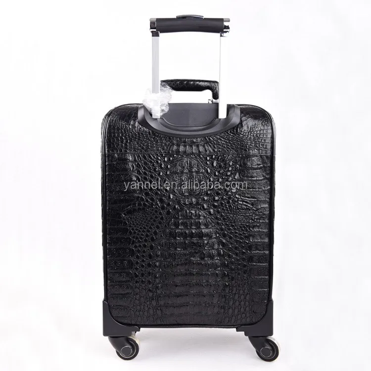 Crocodile skin traveling luggage crocodile leather Luggage case luxury hand stitched travel suitcase real leather truck  bags