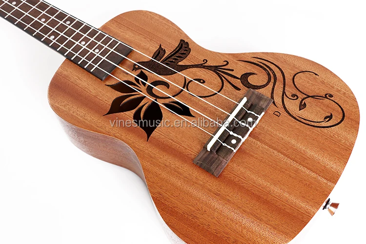 Cheap Price Carving Flower Design Sapele Concert Ukulele Buy Flower