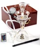 15 inches Premium Latest Original Al Fakher Glass Hookah in Wooden Case With Led Base and Remote