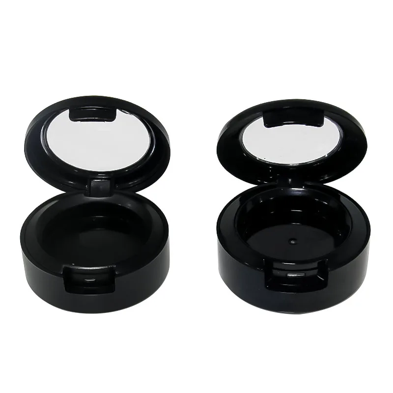 Black Empty Cosmetic Container Single Pan 26 Mm Hole Round Makeup ...