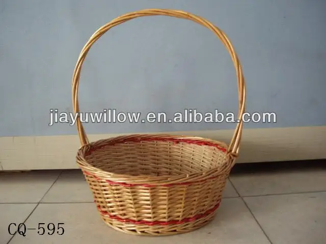 handmade red color easter egg basket
