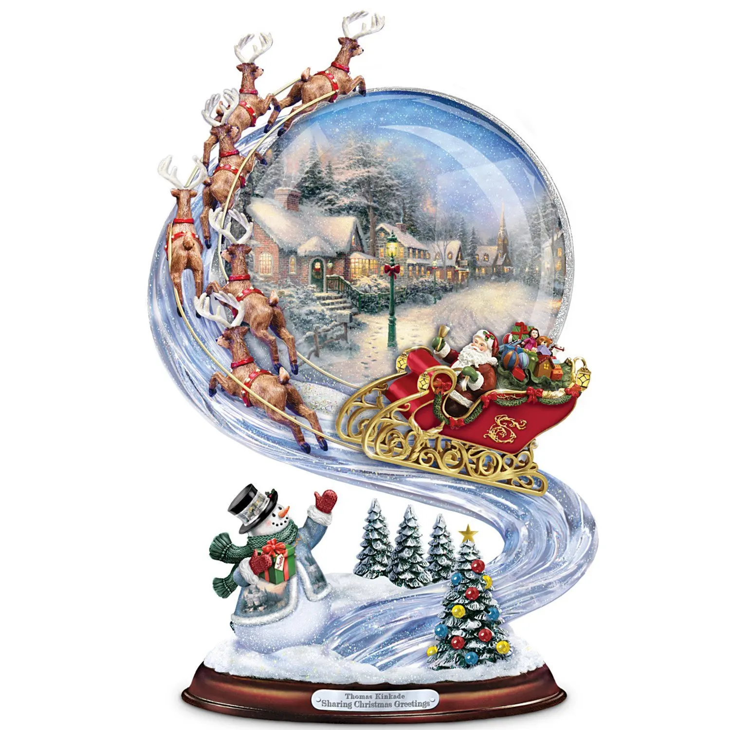 Thomas Kinkade Unto Us A Child is Born Sculpture by The Bradford Exchange Sculpture