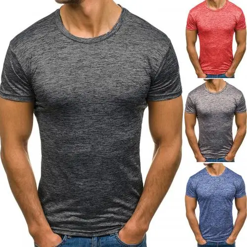 

Quick Dry O-neck Short Sleeve Men Gym Sport T-shirt Blank T-shirt