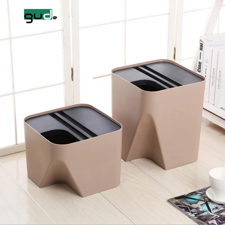 unique design household 10L stackable classifiable plastic waste bin